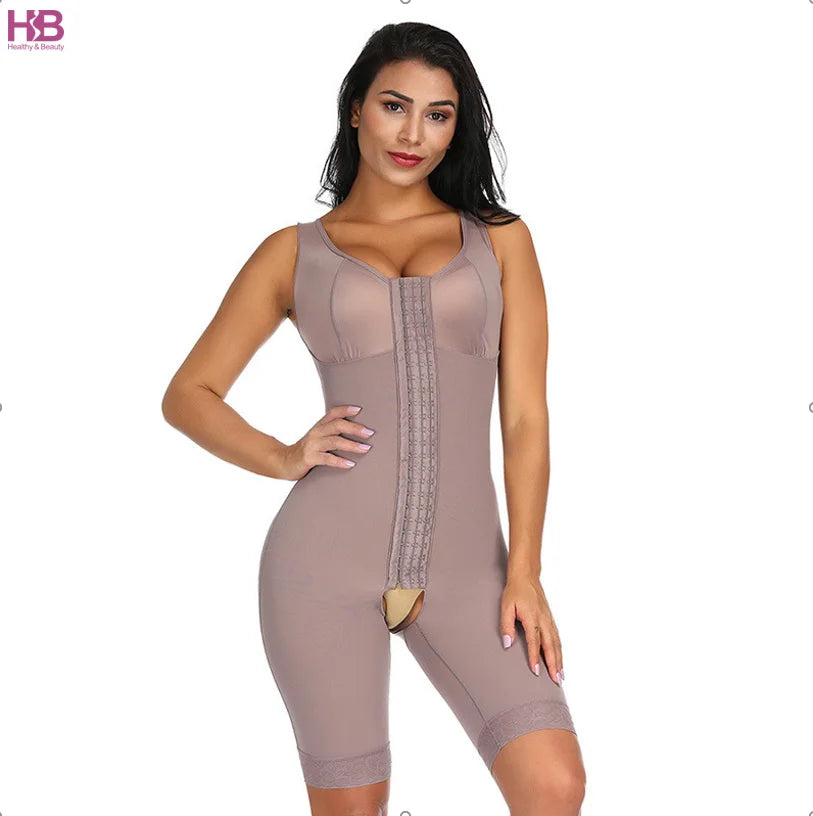Bodysuit Seamless Breathable Shapewear Butt Lifter Corset Slimming Post-Surgery Medium Control Women's