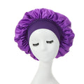 Hot Sale Wide High Elastic Fashion Headband Sleep Bath Cap Women Solid Satin 100% Polyester Hair Wraps Daily Party Use All