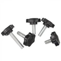 Plastic Head Thread Torx Head Star Shape Knurled Thumb Tighten Hand Screw Clamping Grip Knob Screw Wood Plum Bolt