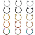 Stainless Steel Nose Ring Horseshoe Ring Nose Septum Lip Piercing Helix Ear Piercing for Women Body Piercing Jewelry