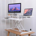 Best Quality Office Folding Height Adjustable Standing Desk Desktop Ergonomic Sit Stand Workstation Table Laptop Convert