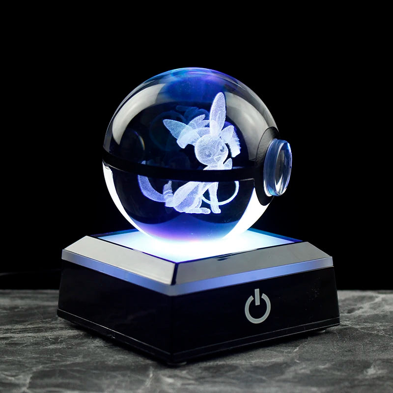 Dropshipping Popular Pokemon Go 3D Ball Crystal Led Pokeball Children Gifts