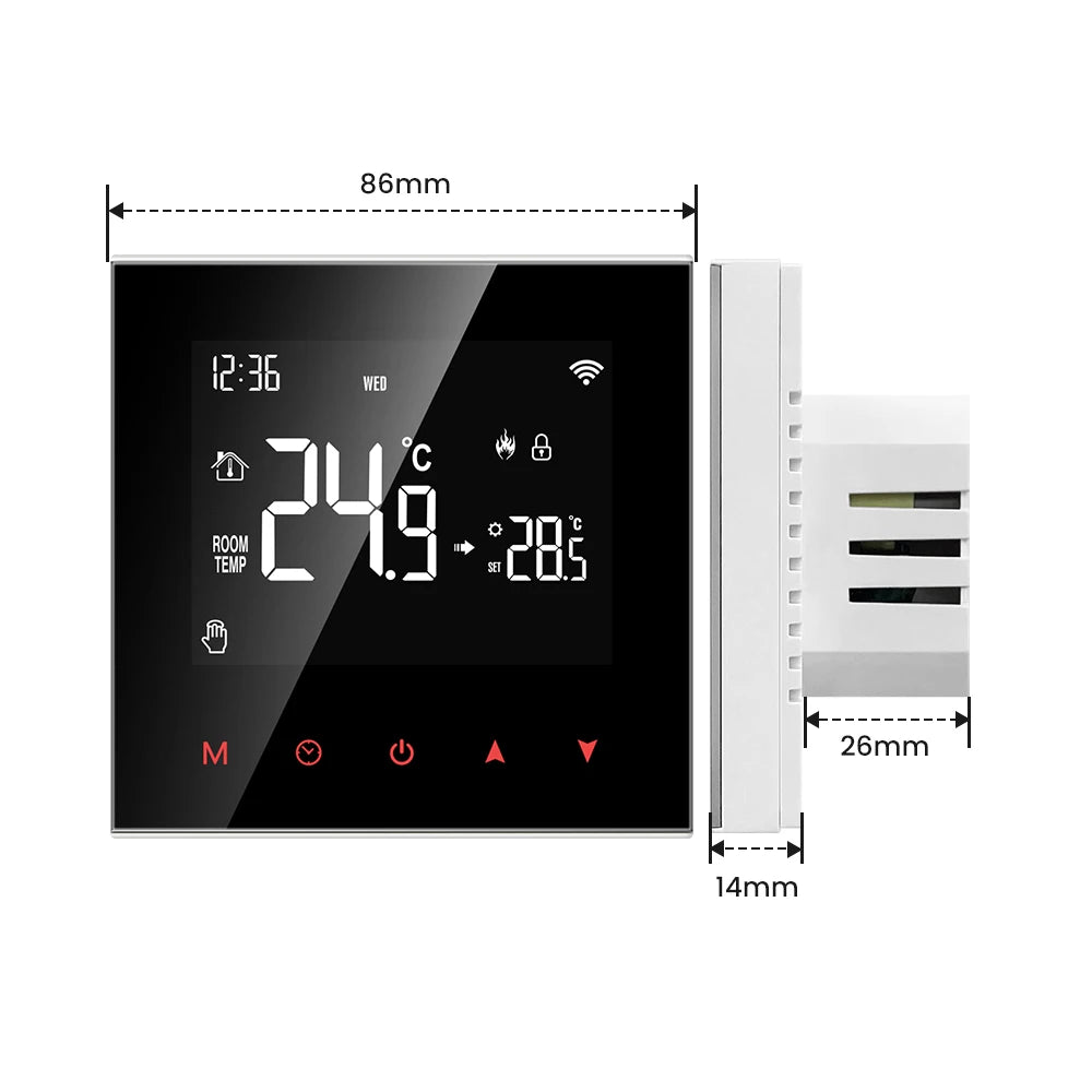 Factory Price Wholesale Thermostatic Controller Digital Display Touch Screen Room Thermostat Heating Floor Gas Boiler Thermostat