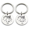 Stainless Steel Never Vanish Valentine's Day Keychain Gifts Round Metal Keychain Key Chain