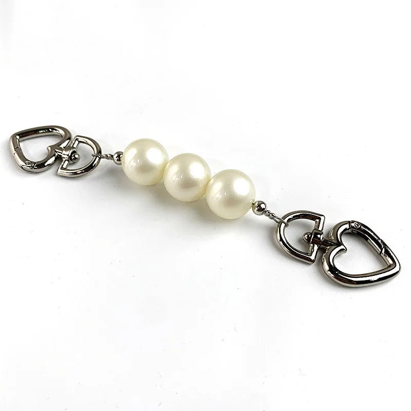 Meetee B-C141 Summer Small Fresh Pearl Heart-shaped Buckle Handbag Shoulder Strap Accessories Bag Extension Chain
