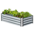 Metal Elevated Planter Vegetable Flower Galvanized Raising Gardening Beds Metal Elevated Planters Box Steel Raised Garden Bed