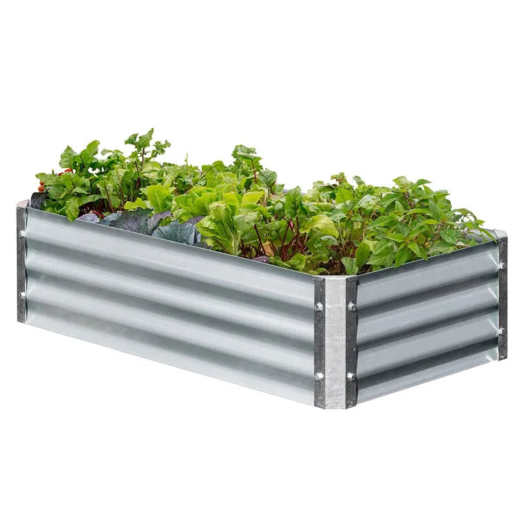 Metal Elevated Planter Vegetable Flower Galvanized Raising Gardening Beds Metal Elevated Planters Box Steel Raised Garden Bed