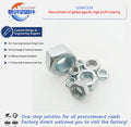 DIN 934 Metric Threaded Nut Stainless Steel A2-70/304L Hex Nut Zinc Plated and Polished Finish for Mining Manufacturer Direct