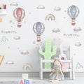 Baby Room Cute Cartoon rainbow Cloud and Star Wall Stickers for Balloons