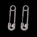 Fashion New CZ Zirconia Earring Silver Pin Shape Stud Earrings for Women