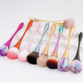 Wholesale New Nail Powder Brush Beauty New Produce Rainbow Metallic Dust Brush