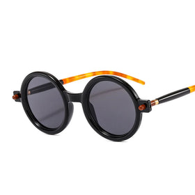 GWTNN OEM Gafas De Sol Retro Redonda Round Vintage Steampunk Style Polarized Sunglasses