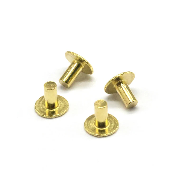 Direct Sale China Manufacturer Custom Handle Solid Rivets Pan Head Bright Finish ISO Standard Saitong Brand Made Steel Brass