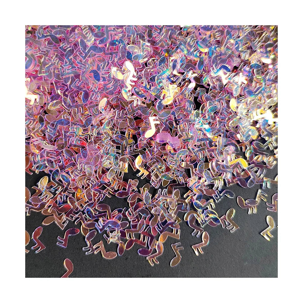 500g Slime Mixed Plastic Musical Note Sequins Music Glitters Confetti for Resin DIY Making Art Craft Nail Makeup