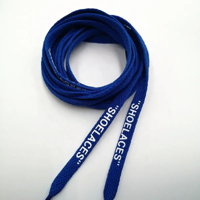 Maoyuan Airforce New Style 8mm Wide Flat Polyester Pantone Color Sport Shoelaces Custom Logo Printed Kids Shoe Laces Transparent