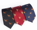 Custom New Design Animal Tie for Men Silk Woven Necktie 7cm Cartoon Turkey Bird Jacquard Fashion Party Wedding Gravata Gift