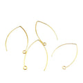 Base Settings Stainless Steel French V-shaped Earring Hooks Findings Ear Hook Wire for Jewelry Making DIY