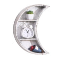 Kitchen Wooden Wall Mounted Crescent Moon Shelf Wood for Crystals