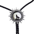 Hamocigia Custom Wholesale Men Designer Silver Necklace Jewelry Lion Wolf Bolo Tie