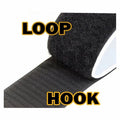 25m Per Roll Heavy Duty Elastic Heat Resistant Strong Sticky Glue Back Double Sided Self Adhesive Hook Loop Tape Fastener Roll