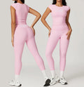 Workout Women's Set Yoga Wear Outfit Gym Outht Set for Women High Waist Leggings 2 Pcs Activewear Gym Fitness Sets for Women