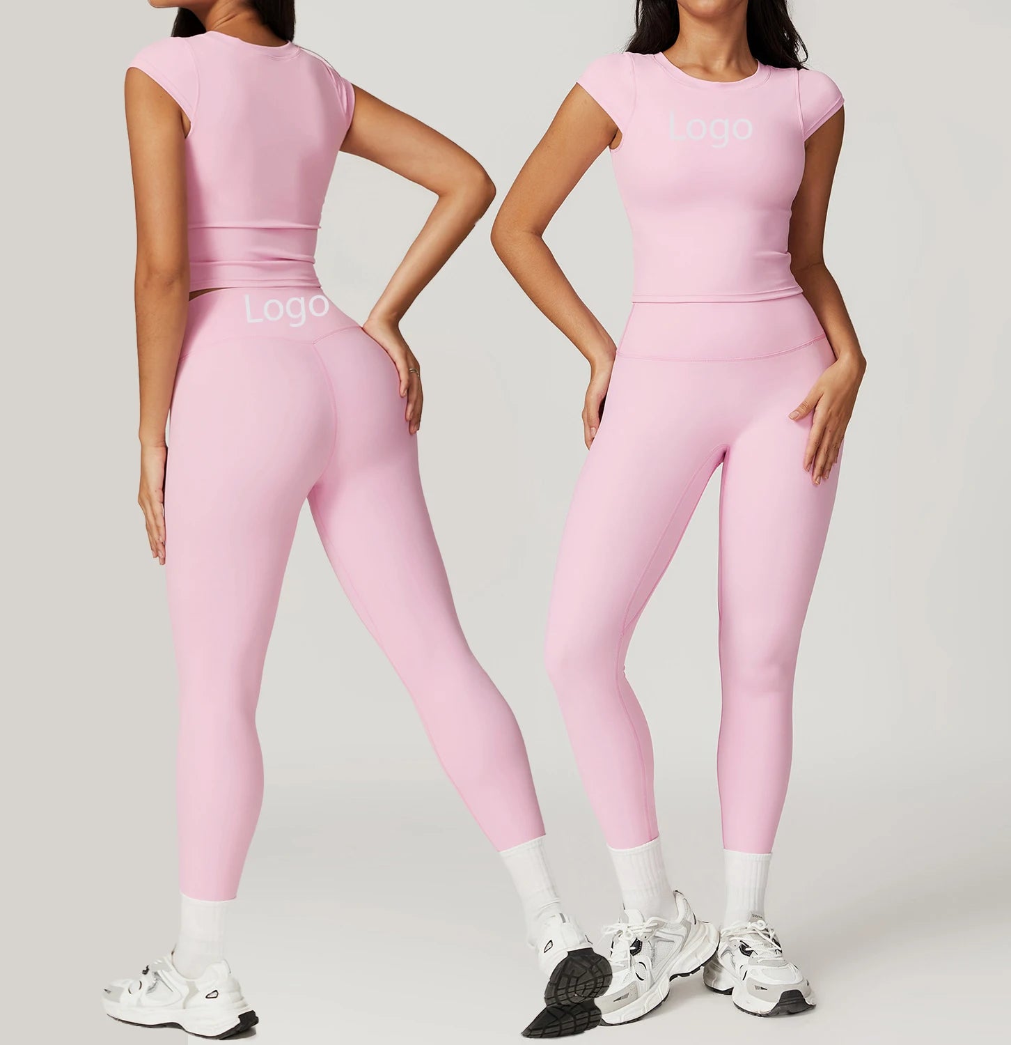 Workout Women's Set Yoga Wear Outfit Gym Outht Set for Women High Waist Leggings 2 Pcs Activewear Gym Fitness Sets for Women