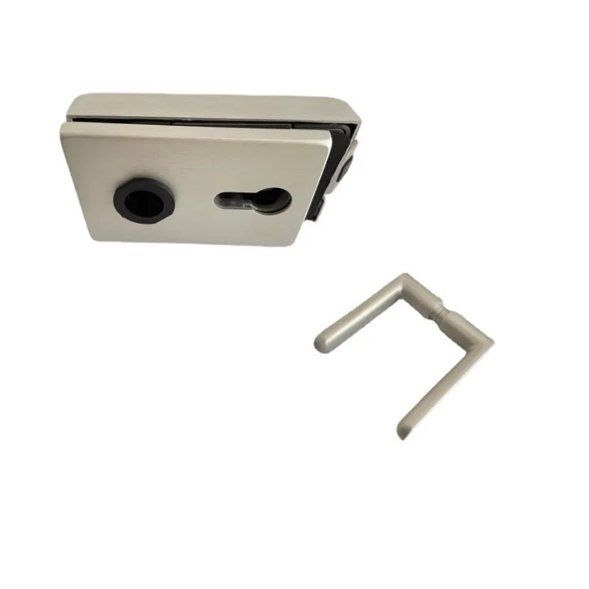 Trusted Everstrong Modern European Style Commercial Frameless Aluminum Wall Glass Door Lock Durable Cylinder Screw Installation