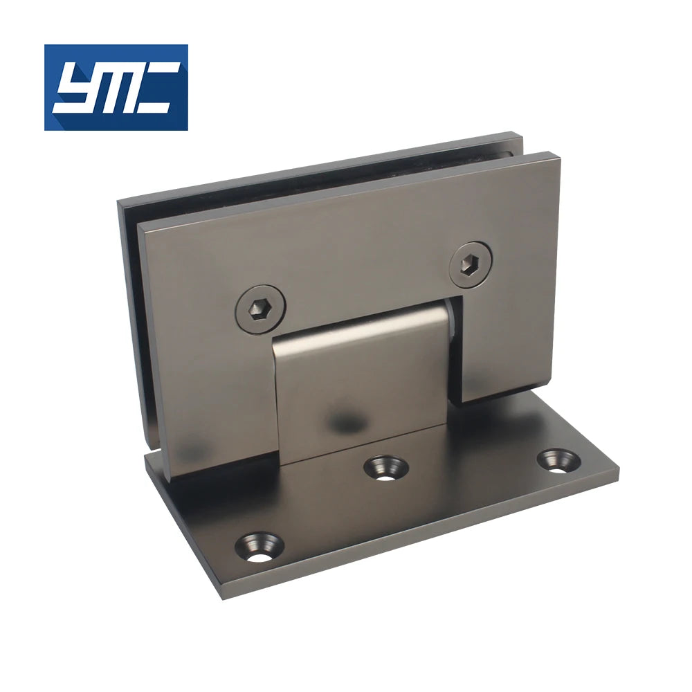 Modern 90 Degree Square Glass Shower Door Pivot Hinge Zinc-Alloy Wall to Glass Soft Closing Adjustable for Bathroom Hardware