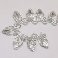 45MM High-Class Crystal Rhinestone Pearls Flatback Sew-On Shinning Chain Bikini Connectors for Women Swimsuit Beach Wear