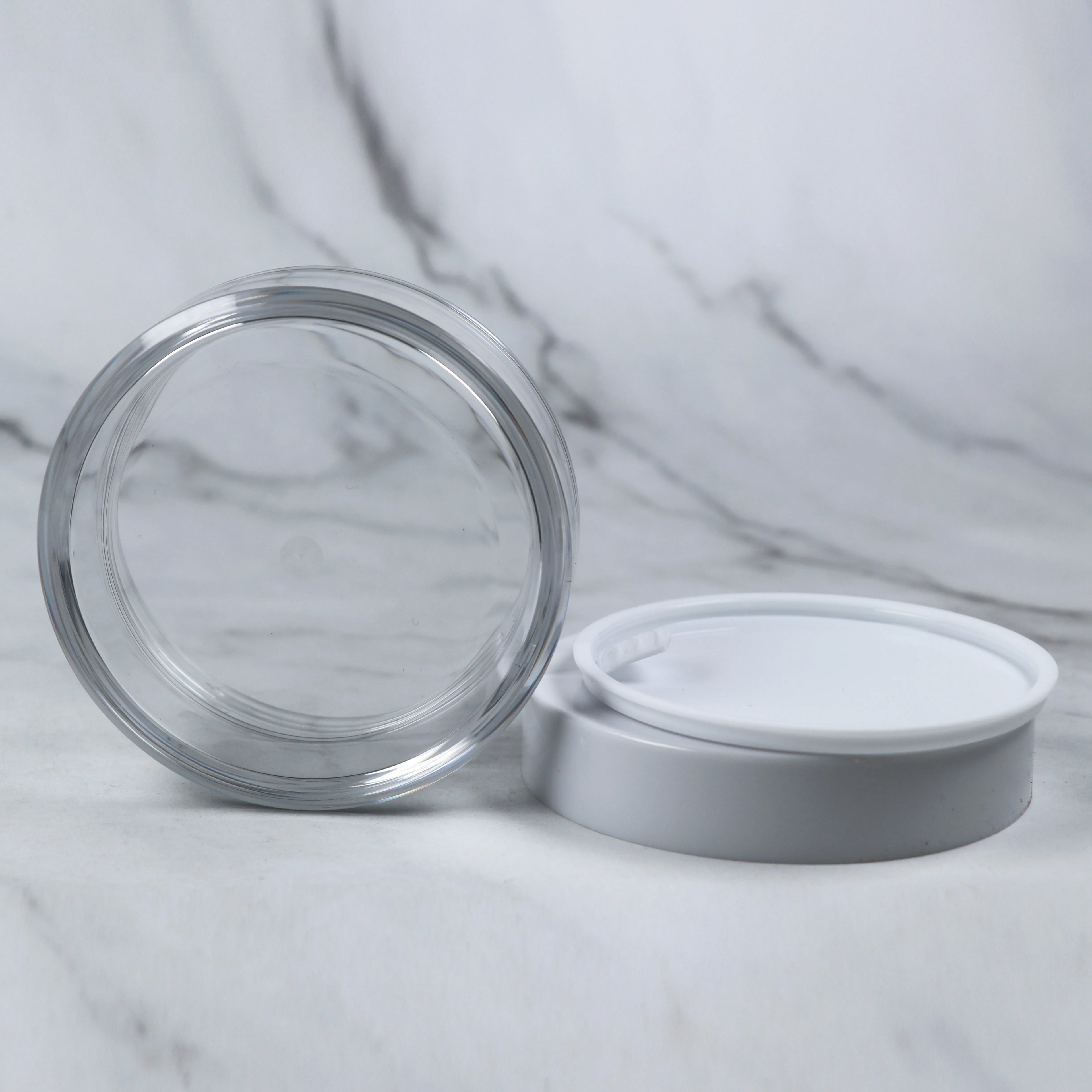 Wholesale Plastic 50g 100g 200g 250g Thick Wall Clear Pet Cream Lotion Jar Clear Plastic Cosmetic Jars for Body Butter