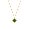 Temperament Cold Wind Contracted Personality Agate Zircon Pendant Necklace Female Clavicle Chain