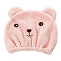 Korean Teddy Bear Cartoon Plush Eco-Friendly Cooling Soft Absorbent Super Dry Hair Headband Cute Adult Thick Dry Hair Bath Hat