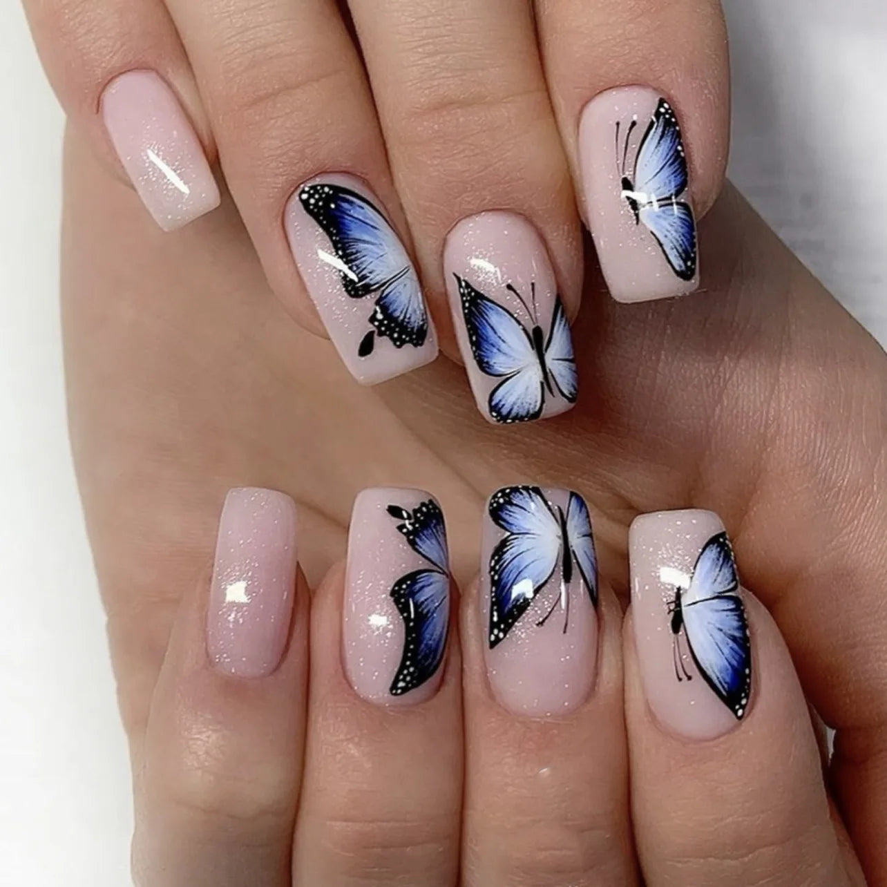 Wholesale Press on Nails Medium Square False Nails Tips Artificial Nails for Finger