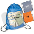 Eco-Friendly Polyester Backpack with Clear PVC Window Front String Pull Letter Pattern 34x43cm REACH Certified-For Shopping