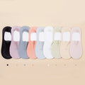 9 Pairs/set Wholesale Summer Breathable  No Show Socks Women Translucent Ice Socks Heel Silicone Non-slip Thin Socks