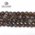 Colorful Unique Natural Opal Round Gemstone Size 4 6 8mm Pick Size Brown Color Opal Stone DIY Beads for Men Bracelet Jewelry Mak