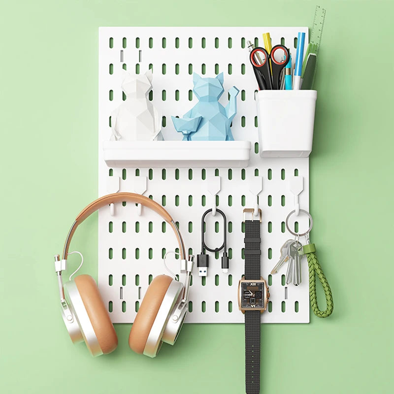 Easy to Use White Pegboard Hot Sale Hole Board Wall Professional Design Peg Board Wall Organizer