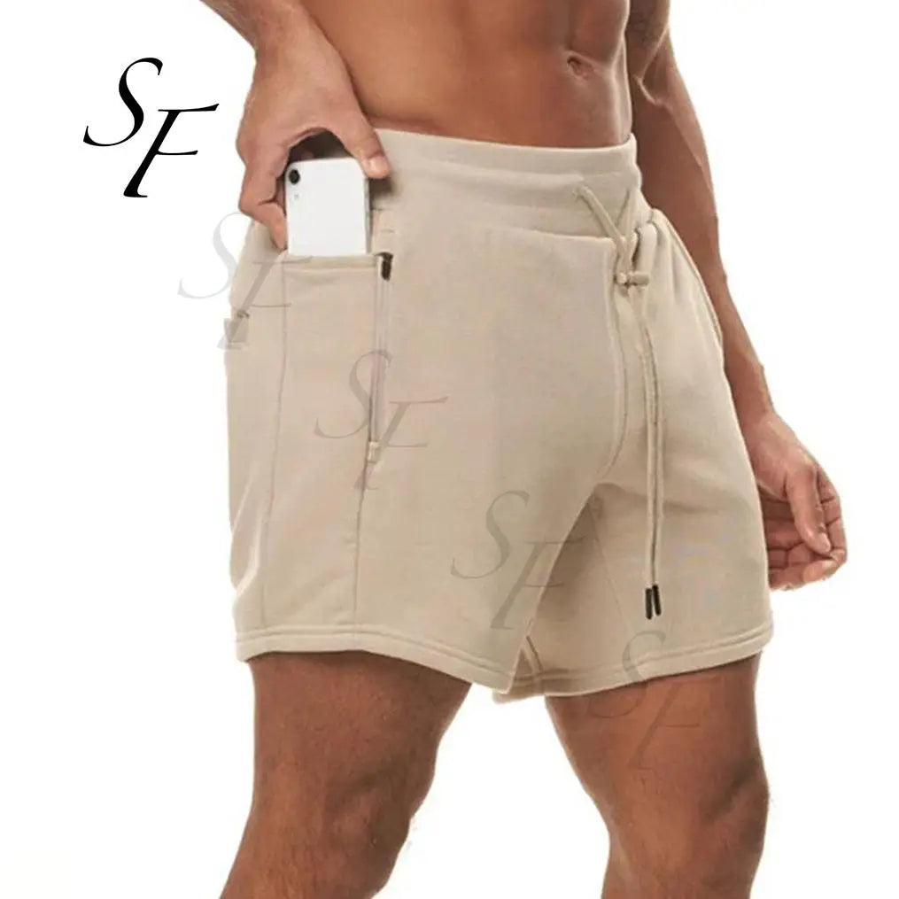 Custom Logo Essential Shorts French Terry Cotton Men Joggers Gym Workout Running Shorts With Pocket Board Shorts for Men