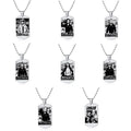 Anime Tokyo Identity Card Captain Necklace Long Strip Anime Stainless Steel Pendant Necklace