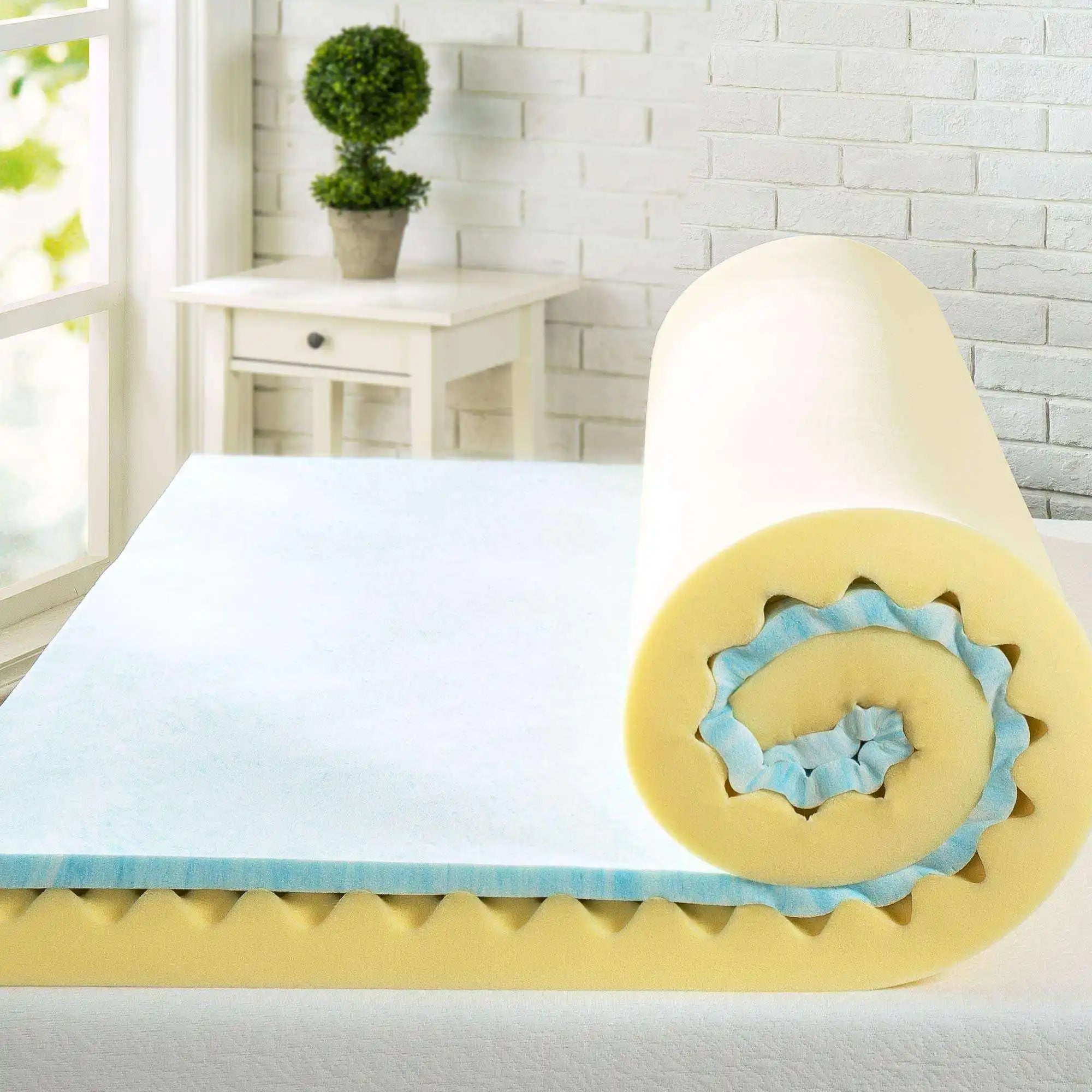 OEM King Size Cooling Gel Orthopaedic Full Size Memory Foam Mattress Topper Cheap Wholesale for School Apartment Use