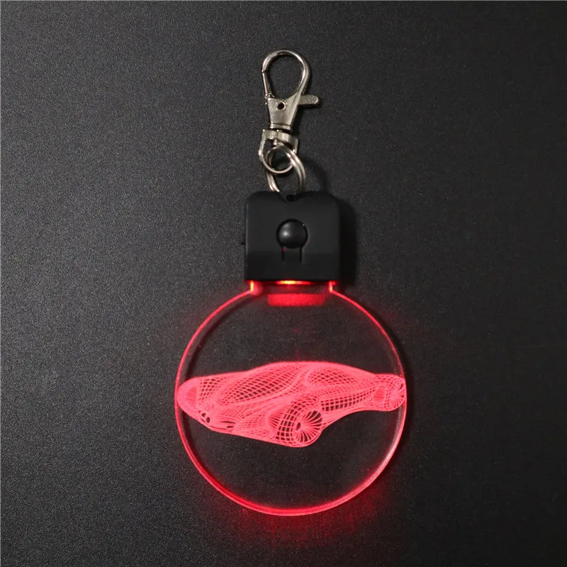SUV Car Christmas Tree Decor Light Mini Led Light 3d Illusion Led Keychain Custom Shape Small Lamp for Bedroom Decoration