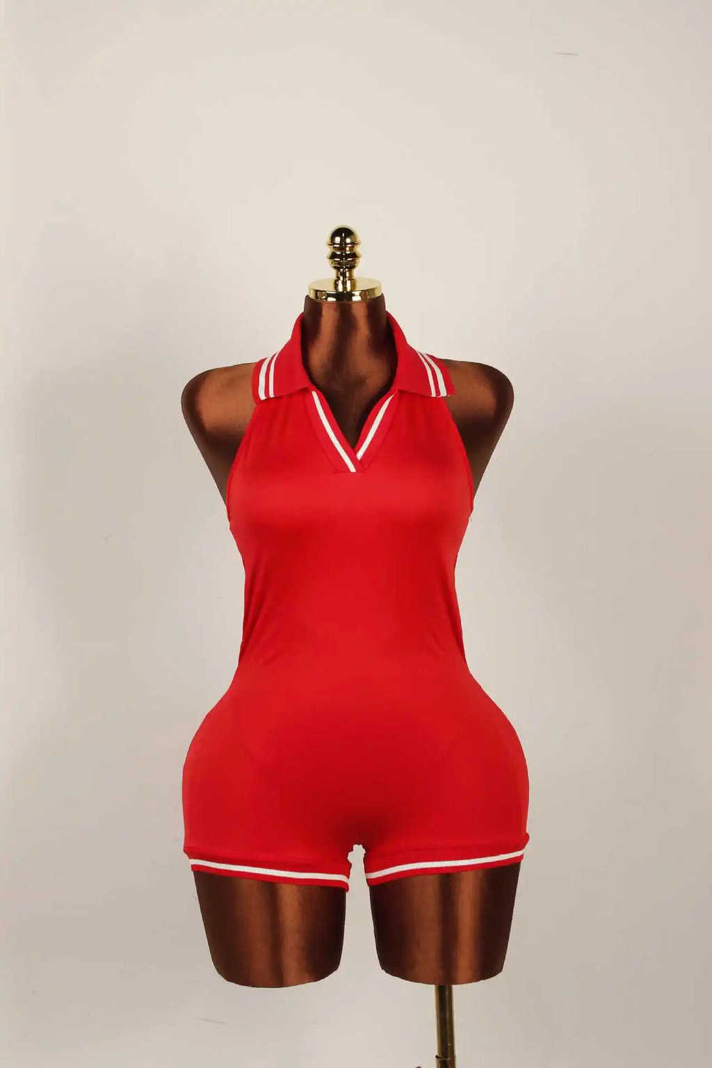 2026 Summer Female Clothes Sexy Romper  Halter V Neck Knit Backless Shorts Jumpsuits for Women