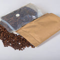 Customizable Biodegradable Recyclable Brown Kraft Paper Stand Pouch Ziplock Food Packaging for Coffee Tea Shopping