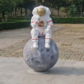 Outdoor Pop Resin Sculpture Art Garden Decoration Life Size Large Fiberglass Astronaut Statue for Sale