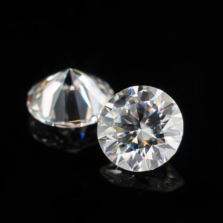 Goldleaf High Quality Synthetic (Lab Created) Brilliant Cut D Color VVS Clarity Moissanite Loose Diamond 0.5-20CT Fire Color