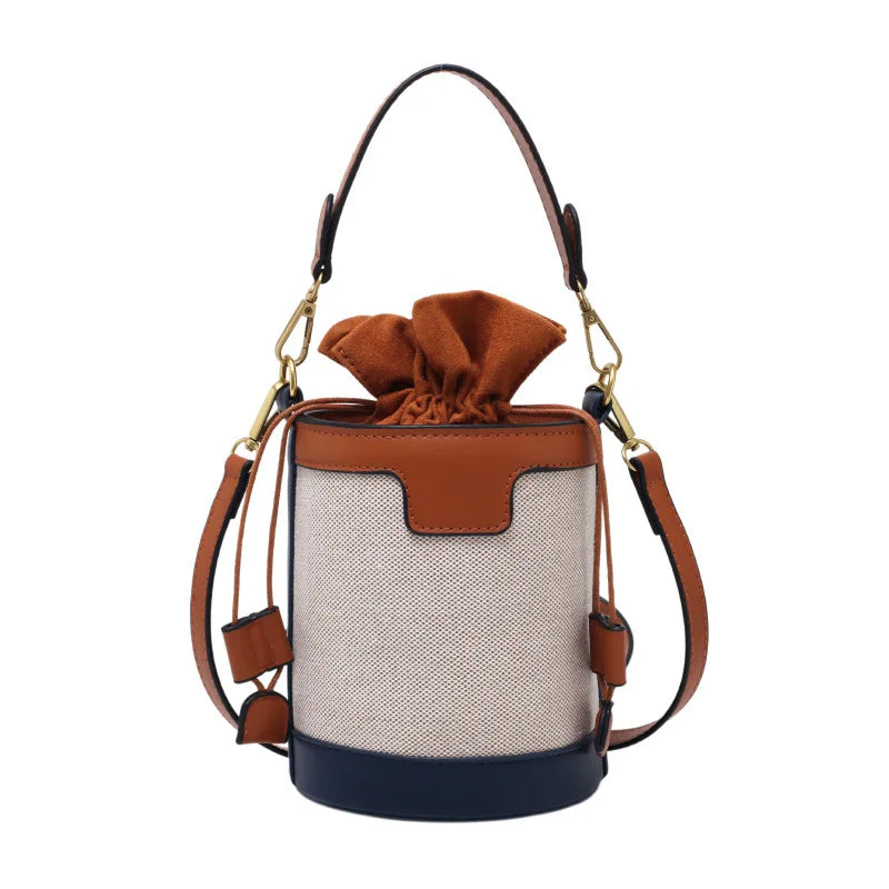Wholesale Single Shoulder Canvas Bucket Bag Designer Purses and Handbags Luxury Ladies Handbags Women Bags From China