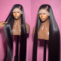 13x4 Raw Indian Lace Frontal Human Hair Wig 180% Transparent HD Lace Front Wigs Brazilian Bone Straight Wig for Black Women