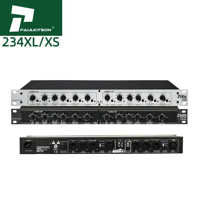 Paulkitson 234XL/234XS Electronic Crossover Professional Sound Peripheral Equipments Stereo 2/3 Way Mono 4-Way Crossover