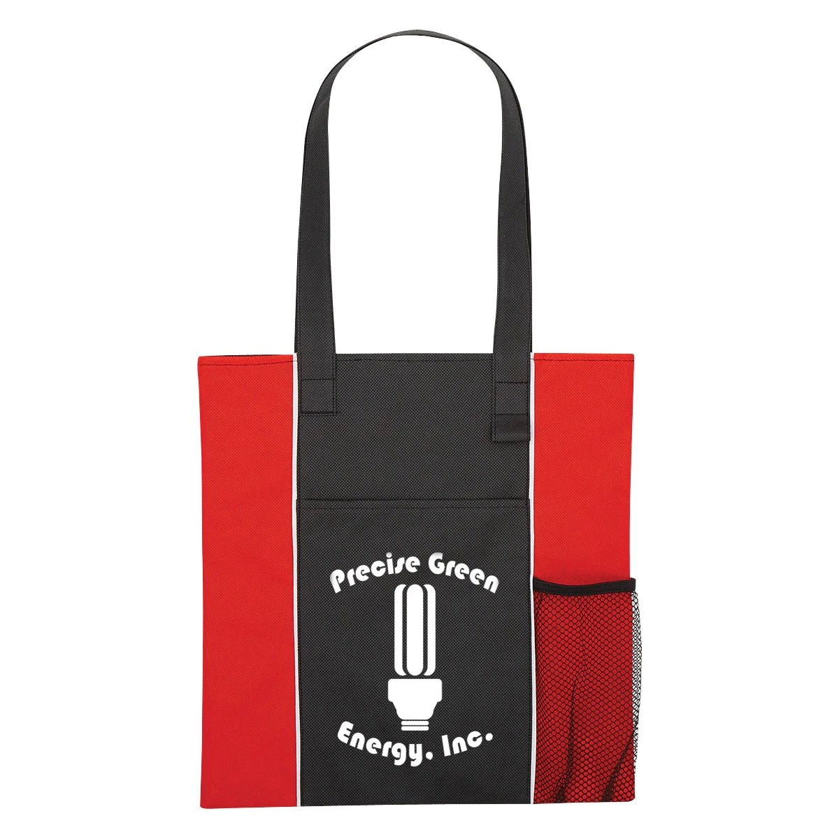Ruthbag Customizable Red Non-Woven Handled Medium Duffle Shipping Bags Letter Pattern Tote Gift Bags