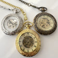 Antique Skeleton Hollow Mechanical Watches Hand Winding Mechanical Pocket Watches